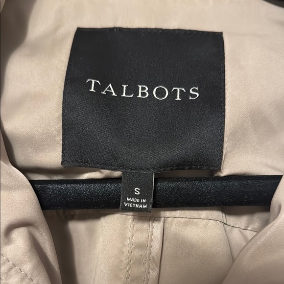 Talbots Tan Utility/ Rain Jacket Lightweight Cinch Waist - Picture 2 of 8